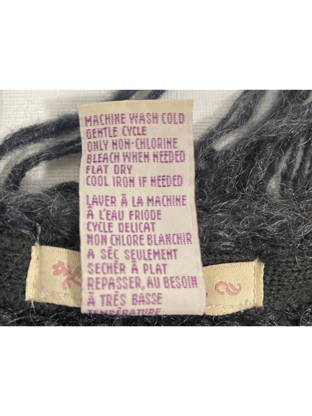 Free People vintage Y2K Fringe Open Cardigan Sweater L Wool Blend Boho Embroider - Picture 7 of 10